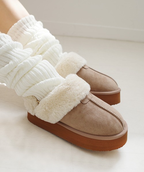 AmiAmi（アミアミ）の「【25AW再販！】厚底ムートンシューズ/2WAYスリッパ（その他シューズ・レディース・ブラック/ベージュ/キャメル・L/LL/M/S/3L）」の10枚目の写真