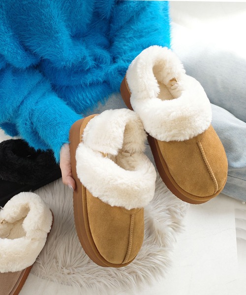 AmiAmi（アミアミ）の「【25AW再販！】厚底ムートンシューズ/2WAYスリッパ（その他シューズ・レディース・ブラック/ベージュ/キャメル・L/LL/M/S/3L）」の15枚目の写真