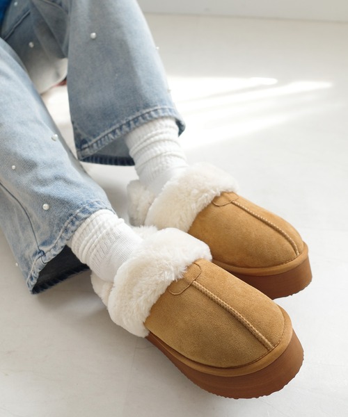 AmiAmi（アミアミ）の「【25AW再販！】厚底ムートンシューズ/2WAYスリッパ（その他シューズ・レディース・ブラック/ベージュ/キャメル・L/LL/M/S/3L）」の17枚目の写真