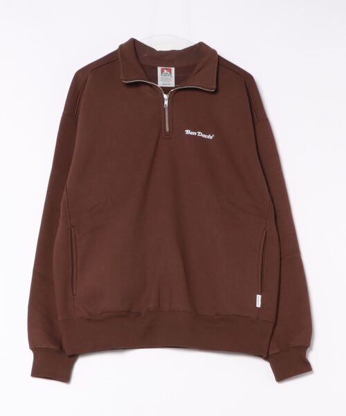 BEN DAVIS(ベンデイビス)の「BEN DAVIS(ベンデイビス)【メンズ】【WEB限定】ハーフジップスウェット(スウェット・メンズ・ブラック/ホワイト/ブラウン/ライトグレー・M/L/XL)」の4枚目の写真