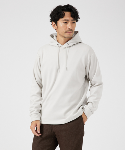 ABAHOUSE GRAY（アバハウスグレイ）の「【ふわふわ・もちもち】裏シャギー プルオーバー パーカー（パーカー・メンズ・ネイビー/ブラック/チャコールグレー/ホワイト/グレイッシュベージュ・46/48）」の4枚目の写真