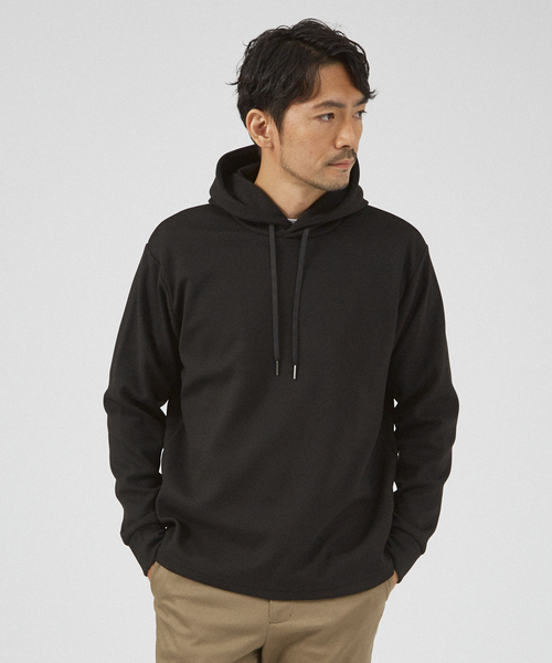 ABAHOUSE GRAY（アバハウスグレイ）の「【ふわふわ・もちもち】裏シャギー プルオーバー パーカー（パーカー・メンズ・ネイビー/ブラック/チャコールグレー/ホワイト/グレイッシュベージュ・46/48）」の2枚目の写真