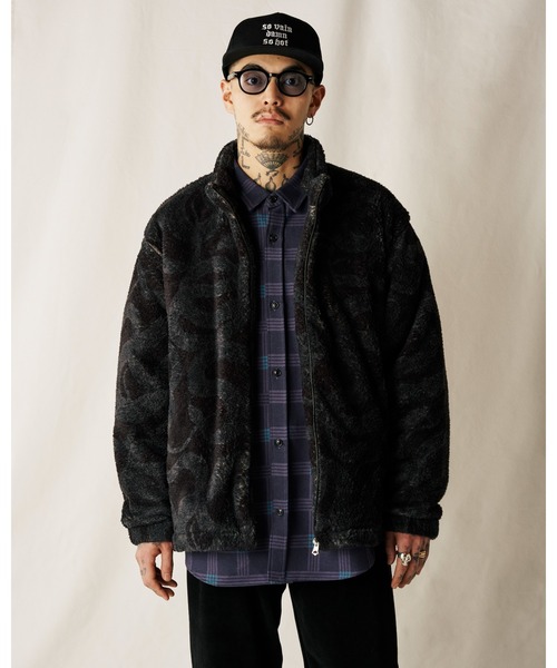 セール】NYLON RIP FLEECE TRACK TYPE JACKET ＜SNAKE PATTERN