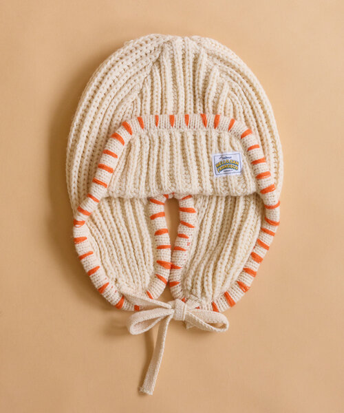 HELLO.SANFRANCISCO（ハローサンフランシスコ）の「【HELLO.SANFRANCISCO】ハンドステッチフライトキャップ（ハット・レディース・レッド/アイボリー/グレー・ONE SIZE）」の16枚目の写真