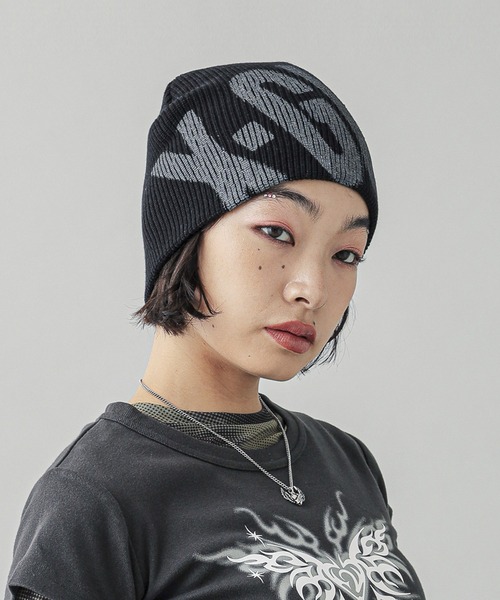 FUZZY LOGO KNIT CAP（ニットキャップ/ビーニー）｜X-girl（エックスガール）