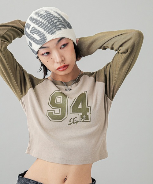 X-girl(エックスガール)の「FUZZY LOGO KNIT CAP(ニットキャップ/ビーニー・レディース・ブラック/オフホワイト・ONE SIZE)」の14枚目の写真