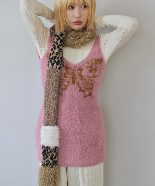 バタフライシャギーニットワンピース【SANSeLF】sanw24a070（ワンピース）｜SANSeLF（サンセルフ）