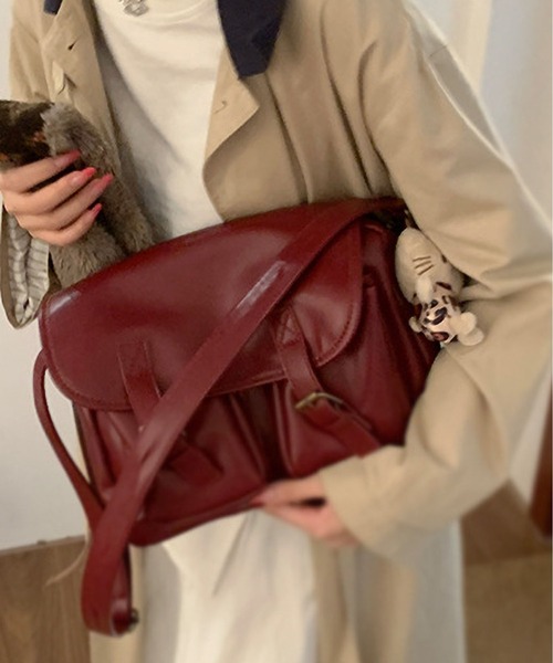 セール】外ポケットスクエアショルダーバッグ（ショルダーバッグ）｜LA