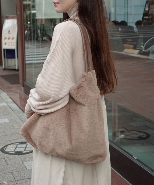 CORNERS（コーナーズ）の「アソートファートートバッグ（ショルダーバッグ・レディース・アイボリー/レオパード/ライトブラック/ベージュ/ブラウン/グレー/ブラック・FREE）」の11枚目の写真