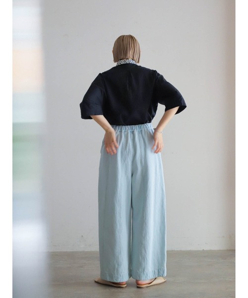 NOMBRE IMPAIR //  綿麻パンツ// 2024SS 11.5oz綿麻デニム ボリュームパンツ | NOMBRE IMPAIR