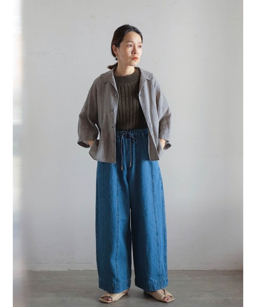 11.5oz綿麻デニム ボリュームパンツ | NOMBRE IMPAIR