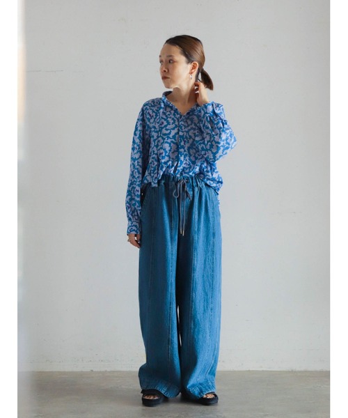 NOMBRE IMPAIR //  綿麻パンツ// 2024SS 11.5oz綿麻デニム ボリュームパンツ | NOMBRE IMPAIR