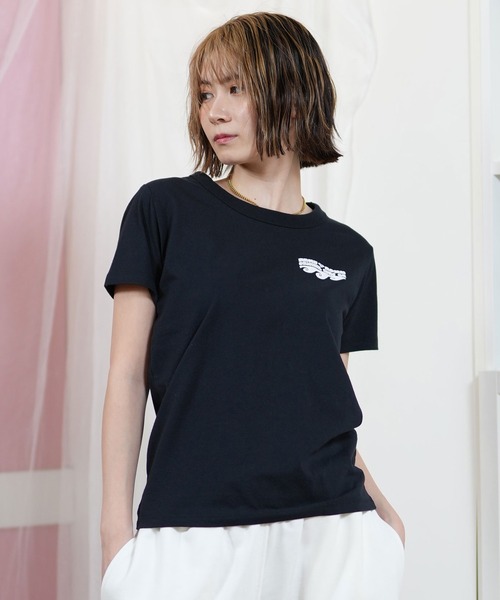 ROXY(ロキシー)の「ROXY/ロキシー バックプリントTシャツ RST251652M(Tシャツ/カットソー・レディース・ホワイト/ブラック・L/M)」の8枚目の写真