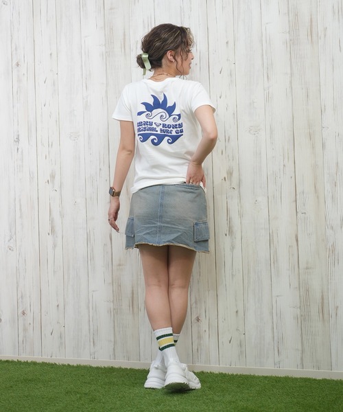 ROXY(ロキシー)の「ROXY/ロキシー バックプリントTシャツ RST251652M(Tシャツ/カットソー・レディース・ホワイト/ブラック・L/M)」の14枚目の写真