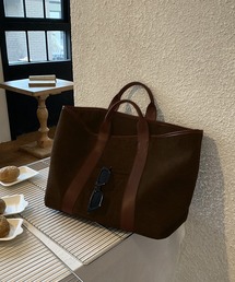 IRADOWL（アイラドール）の「スエード調ポケット付きハンドバッグ（ハンドバッグ）」