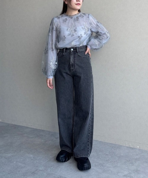 mysty woman(ミスティウーマン)の「セットアップ着用可・KUROKIデニムパンツ 253681(デニムパンツ・レディース・インディゴブルー/ブルー/ブラック・MEDIUM/SMALL)」の17枚目の写真