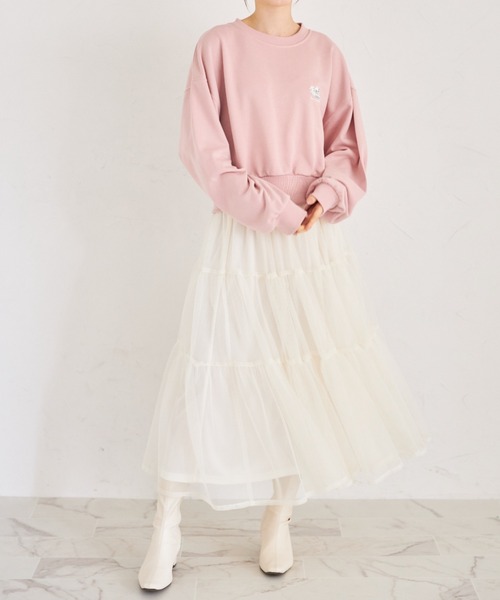 tocco closet（トッコ クローゼット）の「tocco cat刺繍入り裏毛 