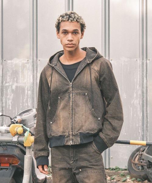 ジャケット・アウター NVRFRGT Denim Hooded Work Jacket 別注 DENIM HOODED WORK JACKET（ブルゾン）｜NVRFRGT（ネヴァー