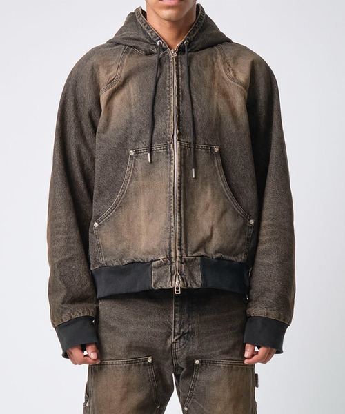 ジャケット・アウター NVRFRGT Denim Hooded Work Jacket 別注 DENIM HOODED WORK JACKET（ブルゾン）｜NVRFRGT（ネヴァー