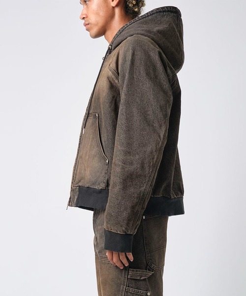 ジャケット・アウター NVRFRGT Denim Hooded Work Jacket 別注 DENIM HOODED WORK JACKET（ブルゾン）｜NVRFRGT（ネヴァー