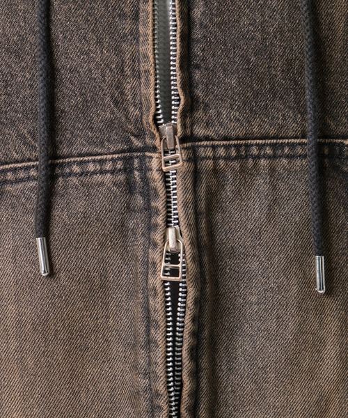 別注 DENIM HOODED WORK JACKET（ブルゾン）｜NVRFRGT（ネヴァー