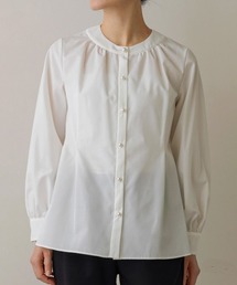 SONO〈新品〉白色ブラウス Sono｜ソーノのシャツ/ブラウス（ホワイト/白色系・ノーカラー