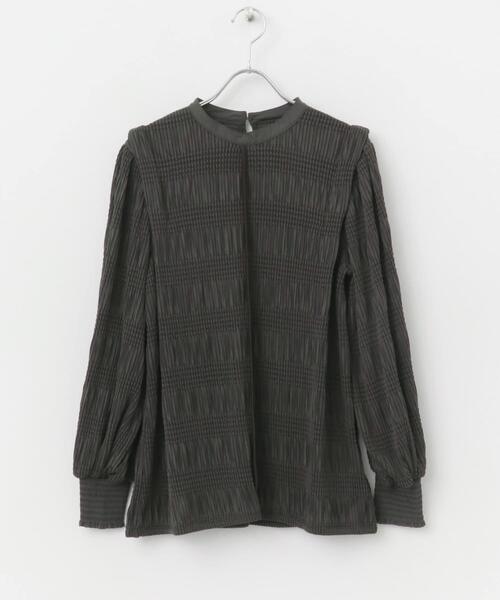 SENSE OF PLACE by URBAN RESEARCH（センスオブプレイスバイアーバンリサーチ）の「ショルダータックシャーリングトップ（シャツ/ブラウス・レディース・ブラウン/チャコールグレー/オフホワイト・ONE）」の11枚目の写真