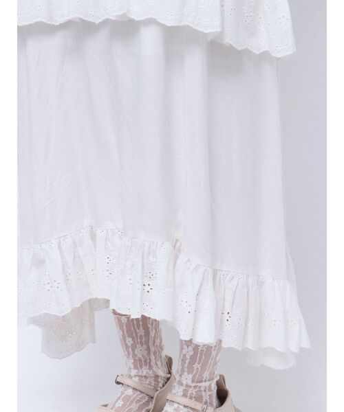 merry jenny（メリージェニー）の「イレギュラーキャミワンピース（ワンピース・レディース・その他1/ブラック/オフホワイト・FREE）」の6枚目の写真