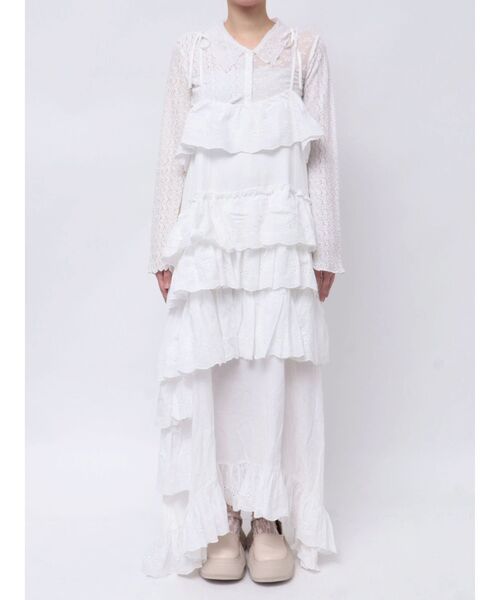 merry jenny（メリージェニー）の「イレギュラーキャミワンピース（ワンピース・レディース・その他1/ブラック/オフホワイト・FREE）」の8枚目の写真