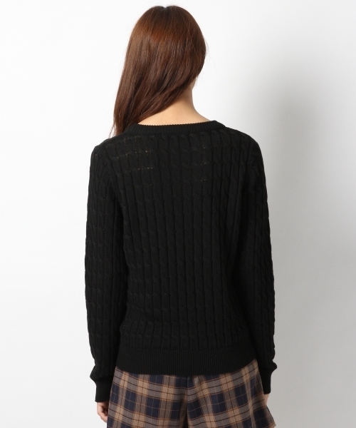 Heather（ヘザー）の「ケーブルベーシックプルオーバー　706766（ニット/セーター・レディース・グリーン/キャメル/ブラック/グレー・FREE）」の12枚目の写真