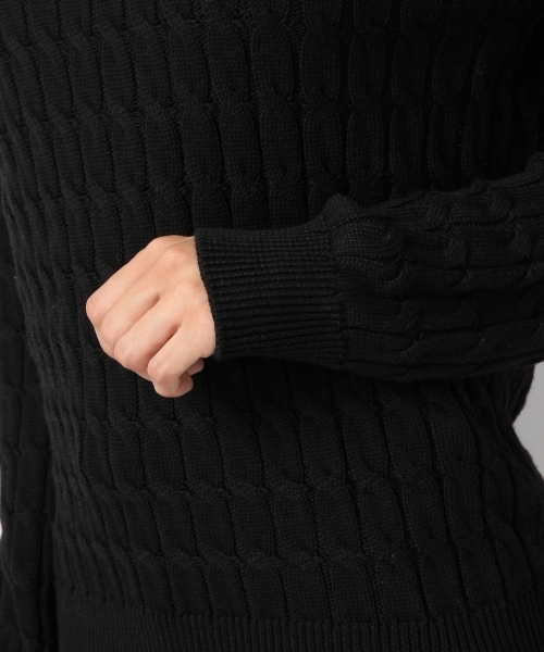 Heather（ヘザー）の「ケーブルベーシックプルオーバー　706766（ニット/セーター・レディース・グリーン/キャメル/ブラック/グレー・FREE）」の6枚目の写真