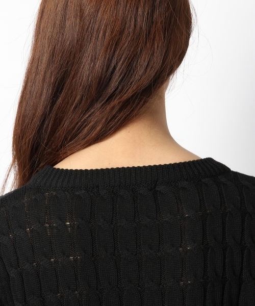 Heather（ヘザー）の「ケーブルベーシックプルオーバー　706766（ニット/セーター・レディース・グリーン/キャメル/ブラック/グレー・FREE）」の8枚目の写真