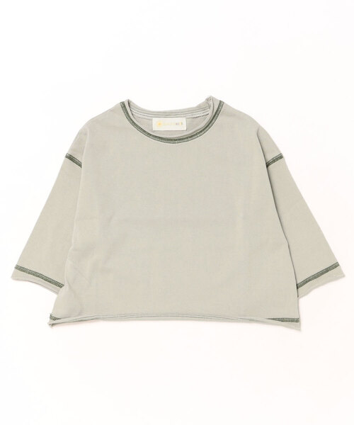 aimoha(アイモハ)の「【aimoha-KIDS-】配色ステッチロングスリーブTシャツ(Tシャツ/カットソー・キッズ・グレー/グリーン/パープル/ネイビー・120/110/100/90/80/130)」の11枚目の写真
