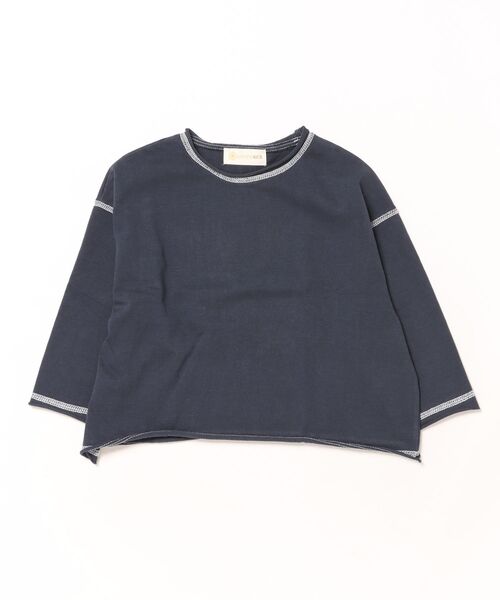 aimoha(アイモハ)の「【aimoha-KIDS-】配色ステッチロングスリーブTシャツ(Tシャツ/カットソー・キッズ・グレー/グリーン/パープル/ネイビー・120/110/100/90/80/130)」の13枚目の写真