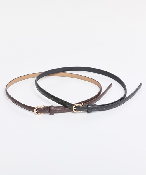 NOELA（ノエラ）の「ゴールド金具ナローベルト（ベルト・レディース・ブラウン/ブラック・フリー）」の7枚目の写真