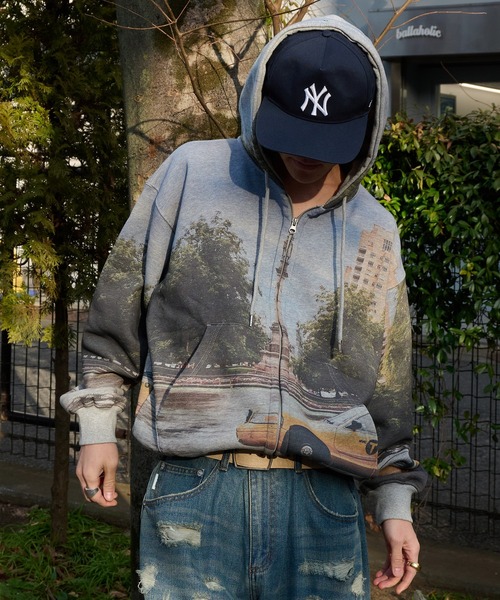 セール】New York City Assort printed hoodie ニューヨーク