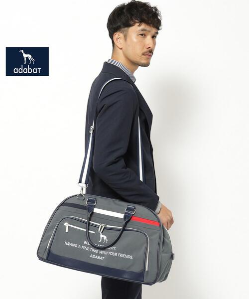 adabat(アダバット)の「【新レーベル ADABAT NAVY】トリコロールボストンバッグ(ボストンバッグ・メンズ・ブラック/ダークグレー/ネイビー・00)」の5枚目の写真
