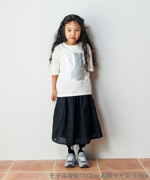 MAKE YOUR DAY（メイクユアデイ）の「シルバープリント半袖Tシャツ■80～140cm（Tシャツ/カットソー・キッズ・チャコールグレー/オフホワイト・80/90/100/110/120/130/140）」の10枚目の写真