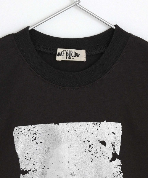 MAKE YOUR DAY（メイクユアデイ）の「シルバープリント半袖Tシャツ■80～140cm（Tシャツ/カットソー・キッズ・チャコールグレー/オフホワイト・80/90/100/110/120/130/140）」の13枚目の写真