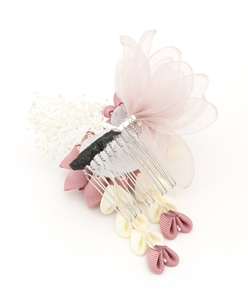SOUBIEN(ソウビエン)の「flowerつまみ細工 髪飾り(和装小物・レディース・レッド系/ベージュ系/グレー系/ブラック系/ピンク系・FREE)」の18枚目の写真