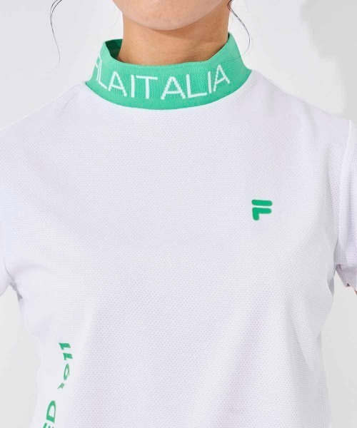 FILA GOLF（フィラゴルフ ）の「リブ衿半袖モックネックシャツ（シャツ/ブラウス・レディース・ピンク/ホワイト/ブラック・MEDIUM/LARGE/SMALL/X-SMALL）」の11枚目の写真