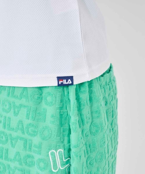 FILA GOLF（フィラゴルフ ）の「リブ衿半袖モックネックシャツ（シャツ/ブラウス・レディース・ピンク/ホワイト/ブラック・MEDIUM/LARGE/SMALL/X-SMALL）」の12枚目の写真