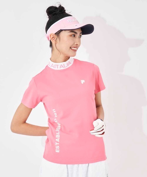 FILA GOLF（フィラゴルフ ）の「リブ衿半袖モックネックシャツ（シャツ/ブラウス・レディース・ピンク/ホワイト/ブラック・MEDIUM/LARGE/SMALL/X-SMALL）」の22枚目の写真