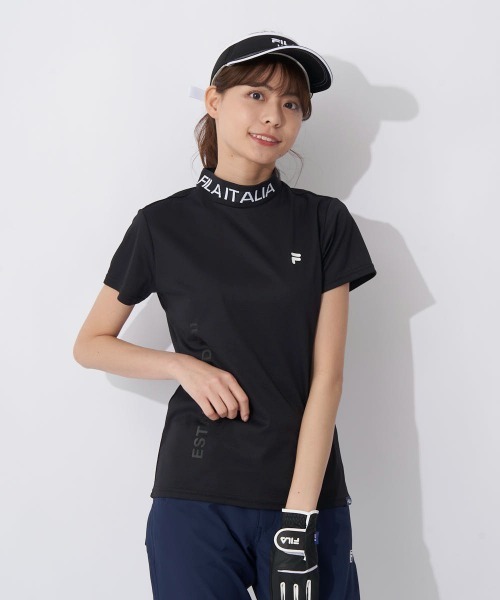 FILA GOLF（フィラゴルフ ）の「リブ衿半袖モックネックシャツ（シャツ/ブラウス・レディース・ピンク/ホワイト/ブラック・MEDIUM/LARGE/SMALL/X-SMALL）」の13枚目の写真