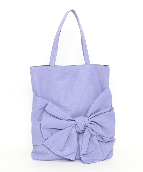 SMIR NASLI(サミールナスリ)の「ボリュームリボントートバッグ/A4対応(トートバッグ・レディース・ブラック/ベージュ/ラベンダー/グレー・FREE)」の7枚目の写真