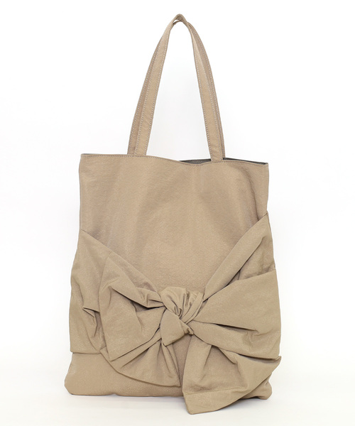 SMIR NASLI(サミールナスリ)の「ボリュームリボントートバッグ/A4対応(トートバッグ・レディース・ブラック/ベージュ/ラベンダー/グレー・FREE)」の13枚目の写真