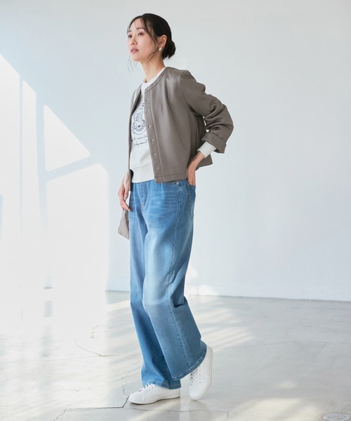 ROPE' PICNIC(ロペピクニック)の「マシュマロカーディーブルゾン(ブルゾン・レディース・チャコールグレー/キナリ/ベージュ系その他2・38)」の5枚目の写真