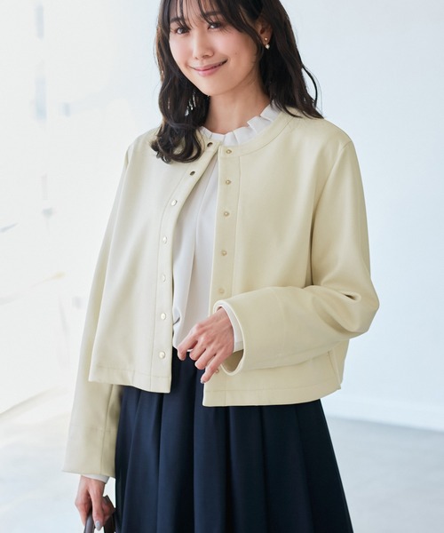 ROPE' PICNIC(ロペピクニック)の「マシュマロカーディーブルゾン(ブルゾン・レディース・チャコールグレー/キナリ/ベージュ系その他2・38)」の12枚目の写真