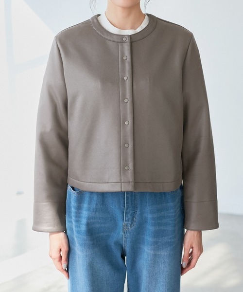 ROPE' PICNIC(ロペピクニック)の「マシュマロカーディーブルゾン(ブルゾン・レディース・チャコールグレー/キナリ/ベージュ系その他2・38)」の19枚目の写真