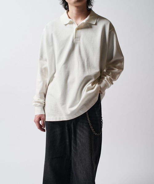 Lui's（ルイス）の「CHEMISE Lui's L/Sポロシャツ（Tシャツ/カットソー・メンズ・ブルー/ブラック/イエロー/ピンク/グリーン/ホワイト・FREE）」の2枚目の写真